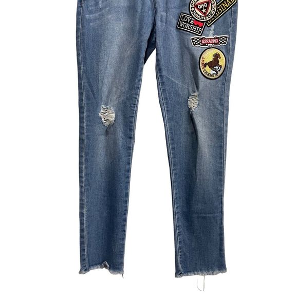 Black Label Jeans With Patchwork Sz 7 - Picture 5 of 8